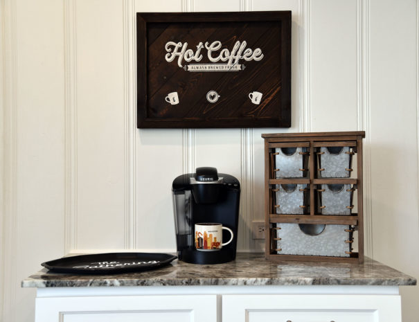 Stocked coffee station